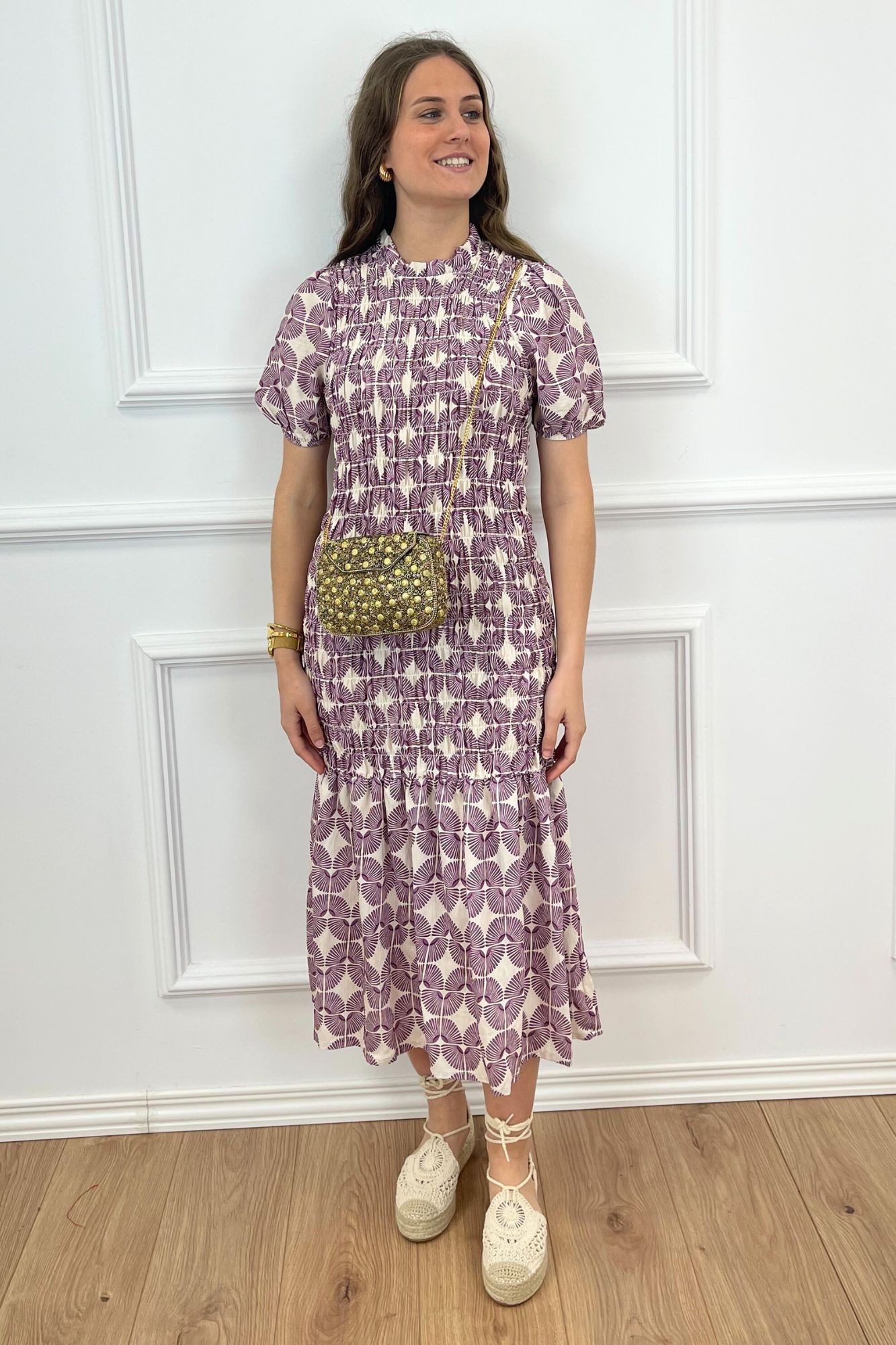 copy of VESTIDO DRAPEADO VOLANTE - FRESA