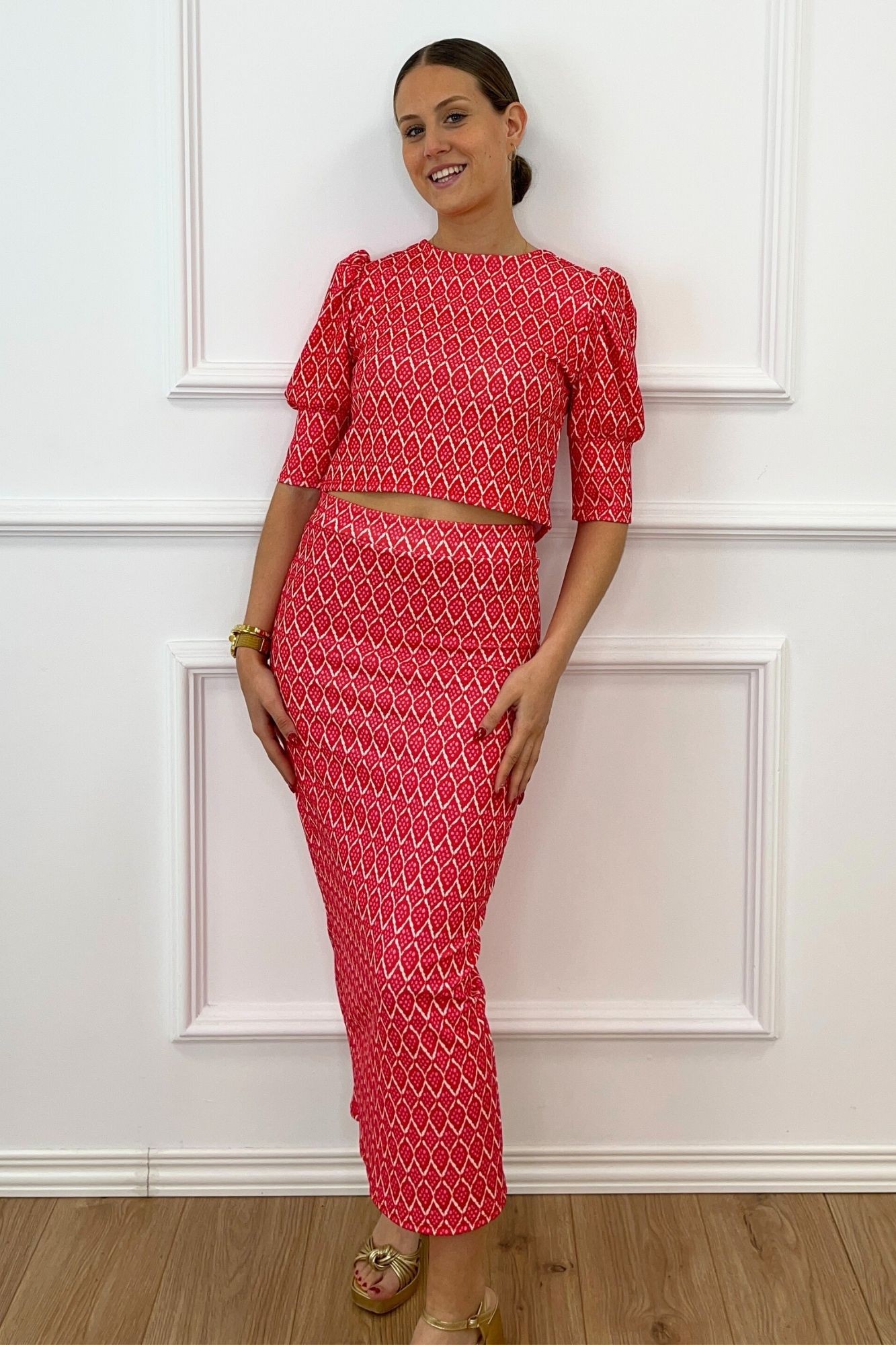 copy of CONJUNTO ESTAMPADO GEOMÉTRICO - NARANJA