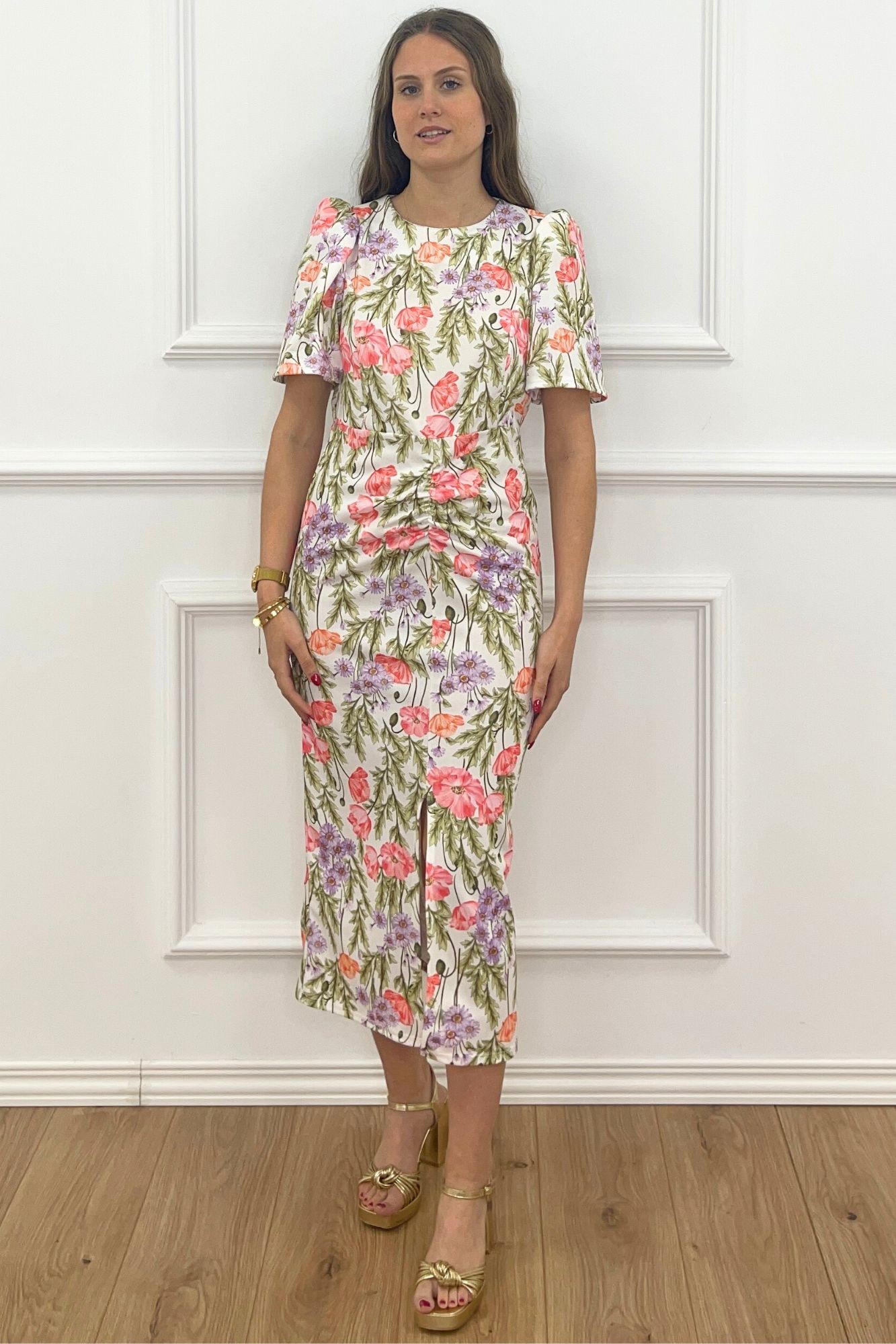 copy of VESTIDO DRAPEADO VOLANTE - FRESA