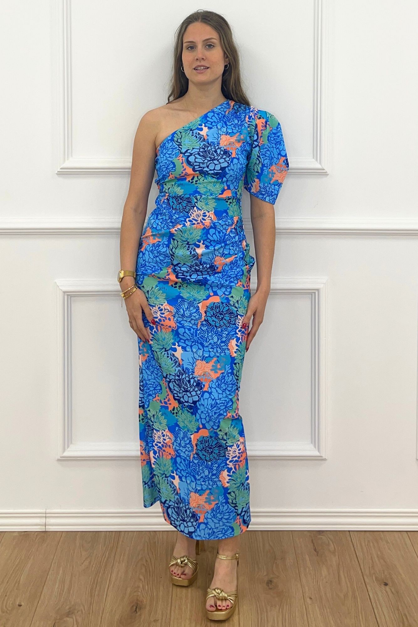 copy of VESTIDO DRAPEADO VOLANTE - FRESA