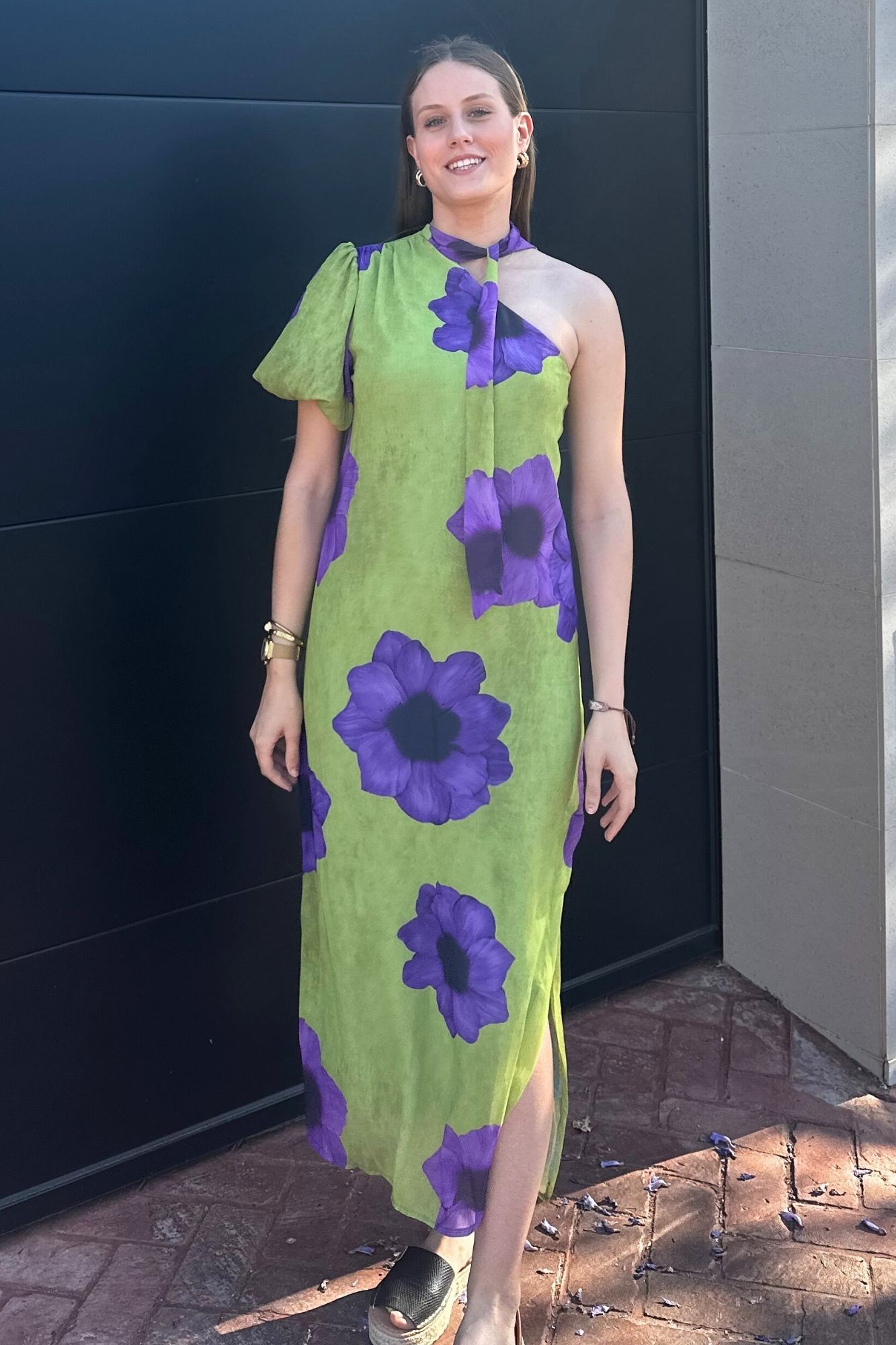 copy of VESTIDO DRAPEADO VOLANTE - FRESA