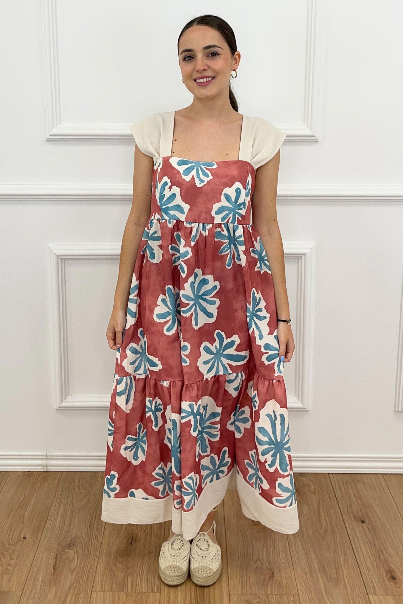 VESTIDO TROPICAL CORAL