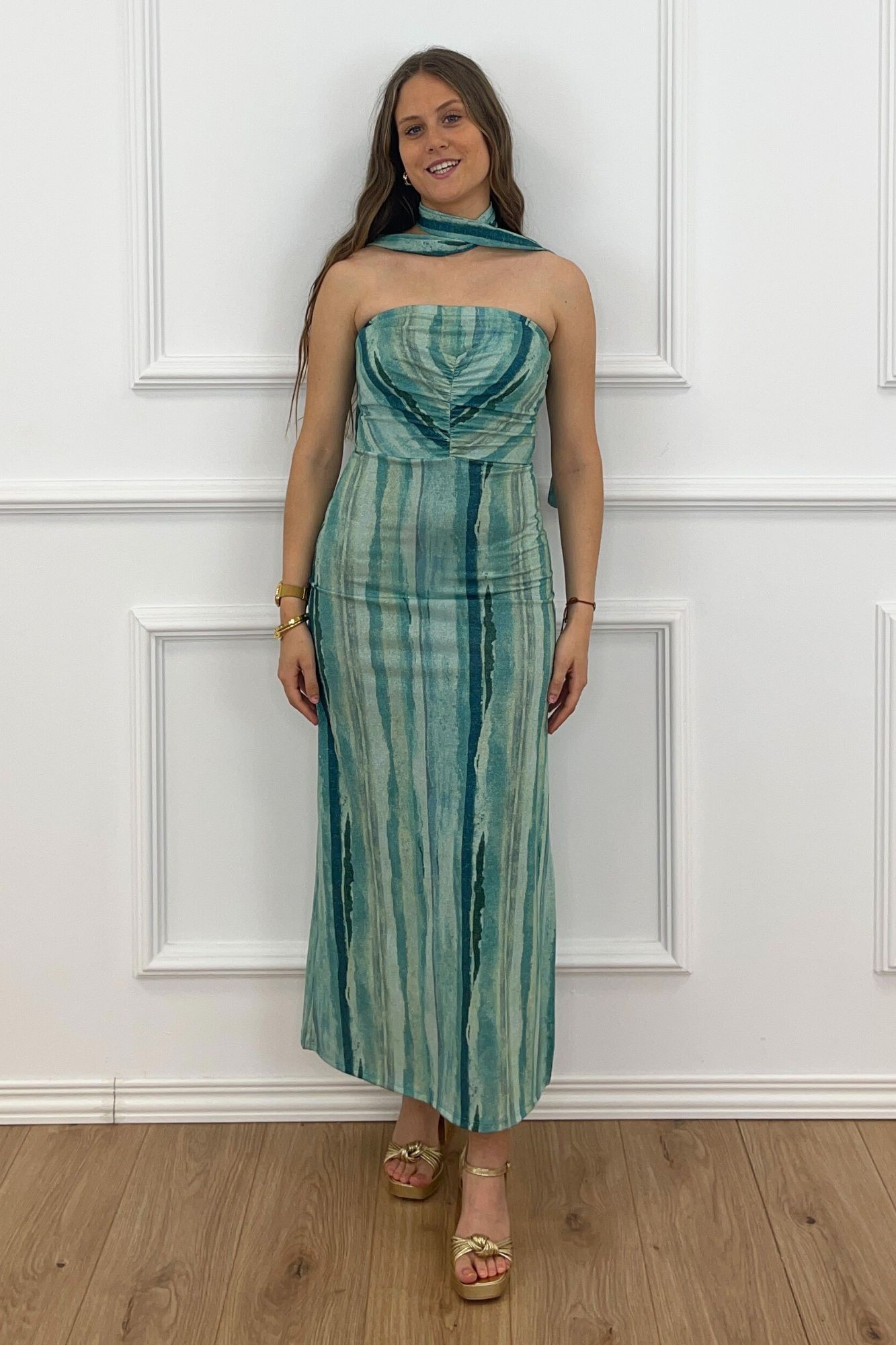 copy of VESTIDO DRAPEADO VOLANTE - FRESA