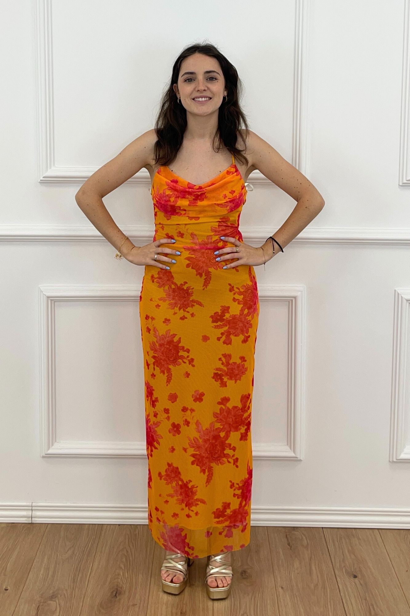 VESTIDO LENCERO RED NARANJA