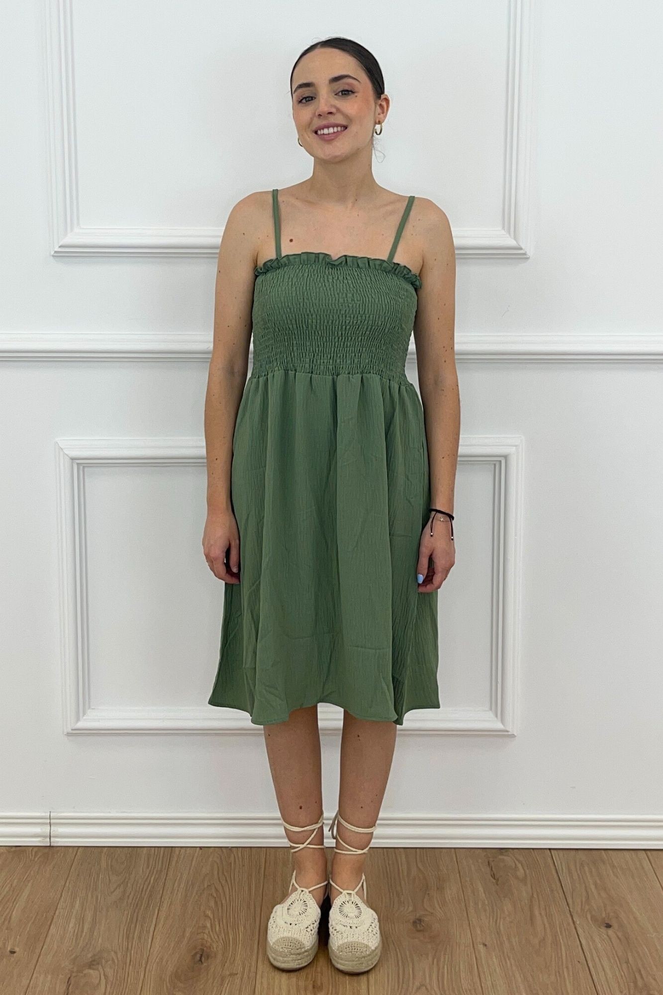 VESTIDO CORTO PANAL VERDE CACERÍA