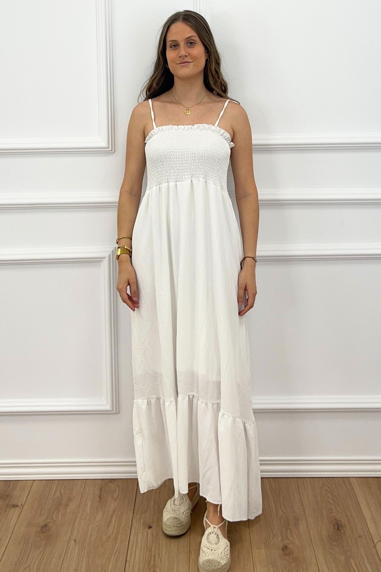 copy of VESTIDO DRAPEADO VOLANTE - FRESA