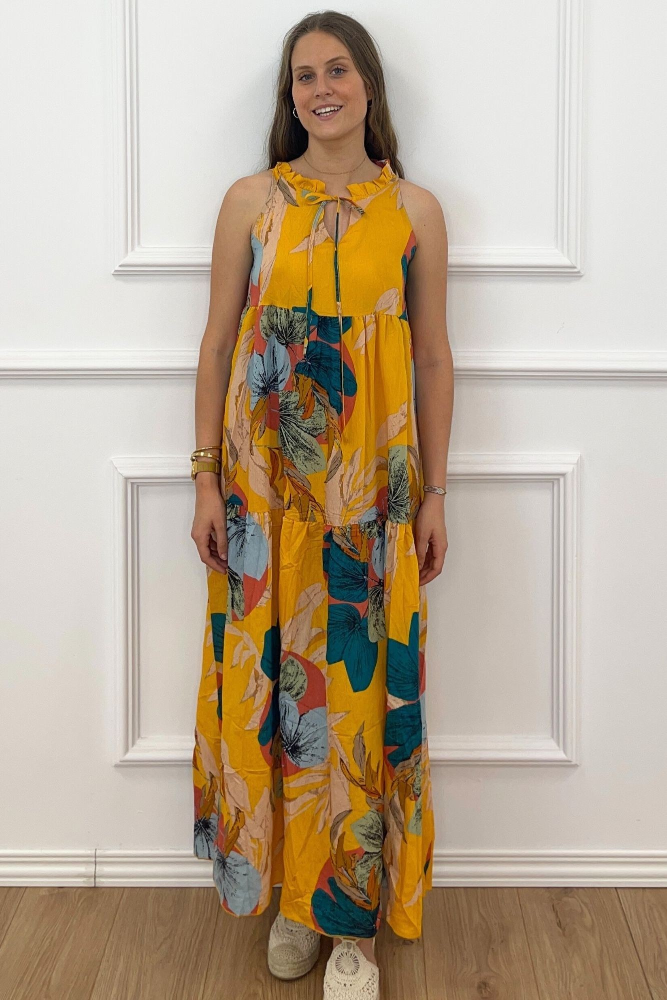 copy of VESTIDO DRAPEADO VOLANTE - FRESA