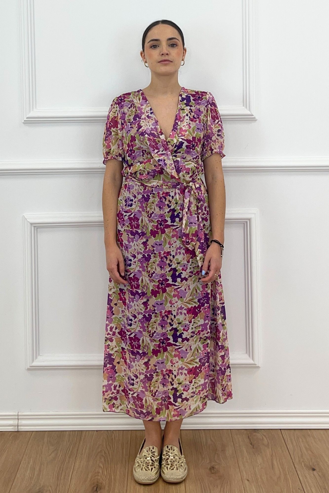 copy of VESTIDO DRAPEADO VOLANTE - FRESA