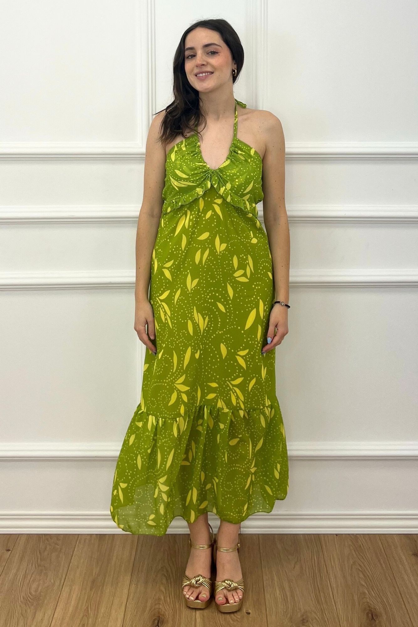 copy of VESTIDO DRAPEADO VOLANTE - FRESA