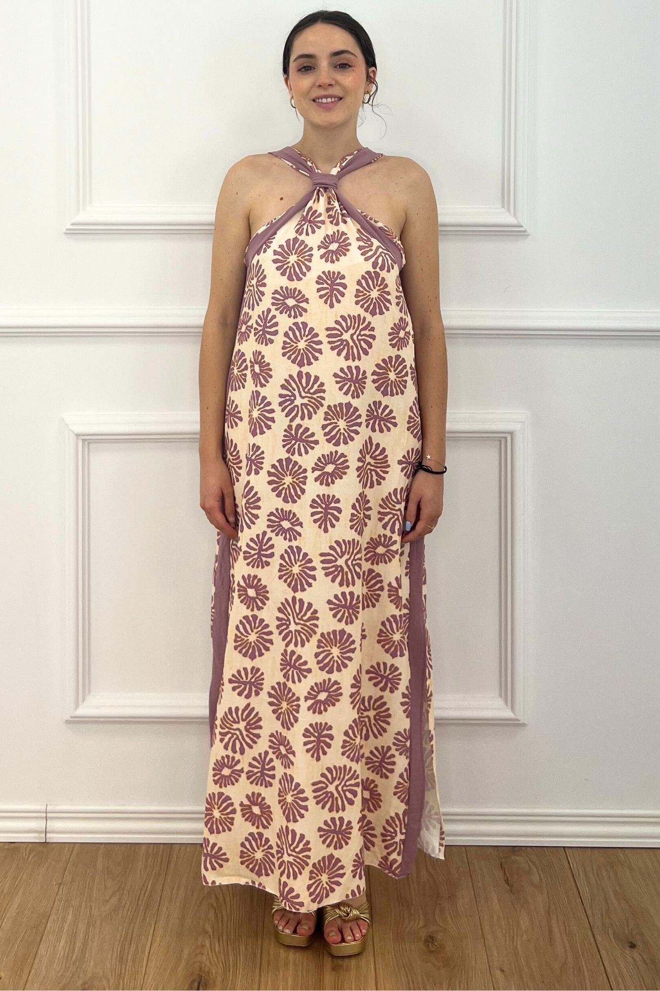 copy of VESTIDO DRAPEADO VOLANTE - FRESA