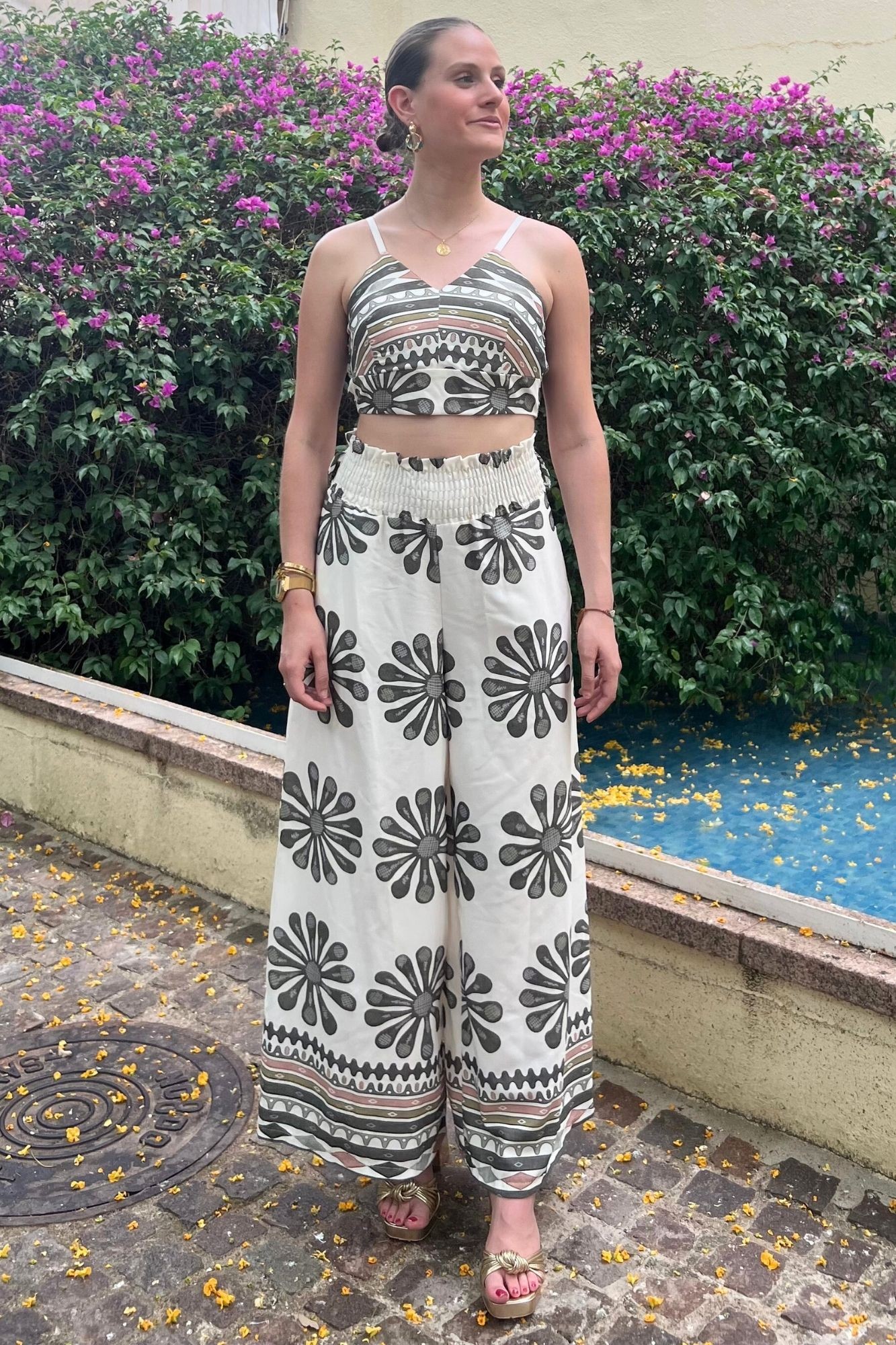 CONJUNTO ÉTNICO ESTAMPADO VERDE