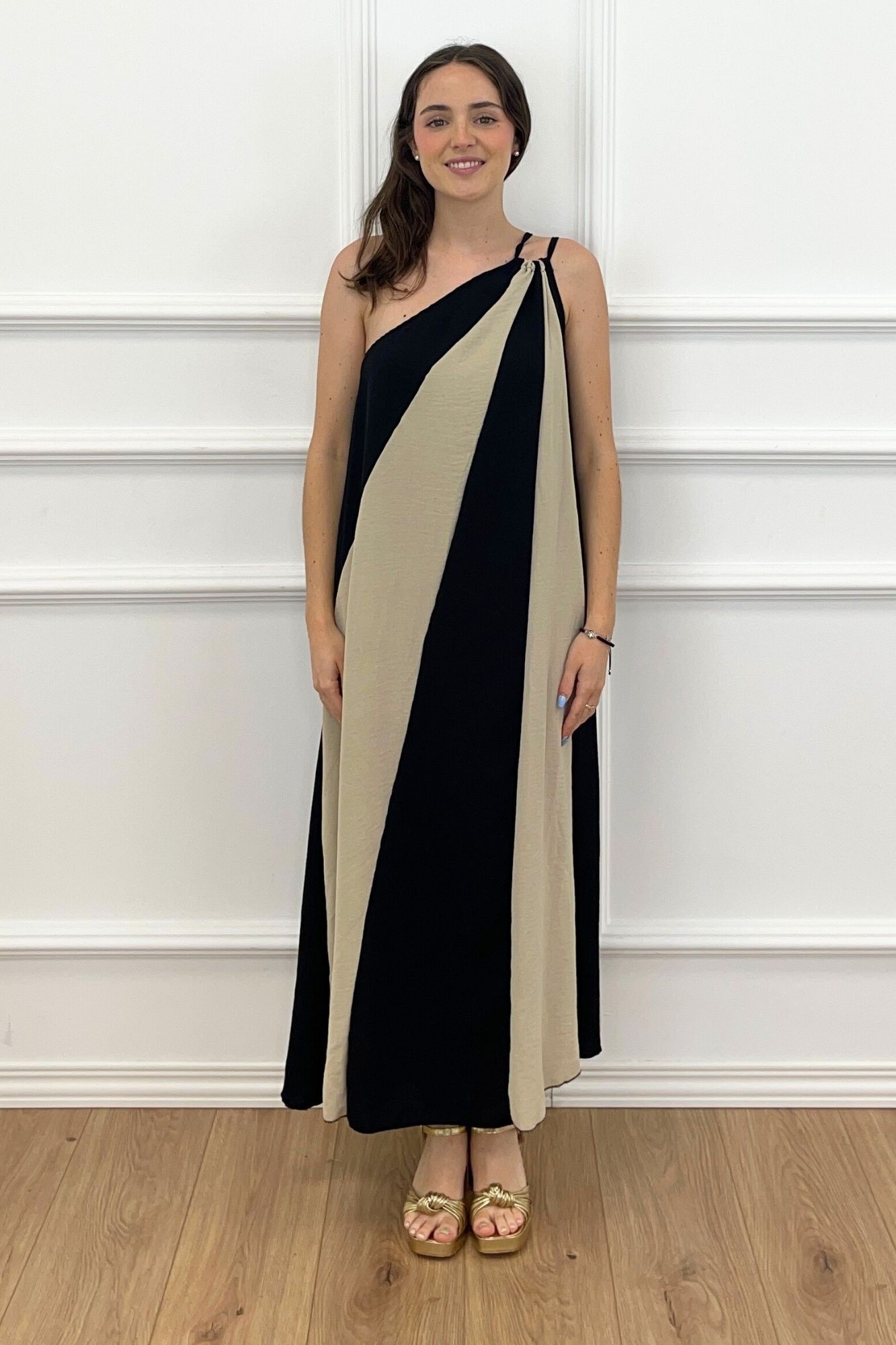 copy of VESTIDO DRAPEADO VOLANTE - FRESA