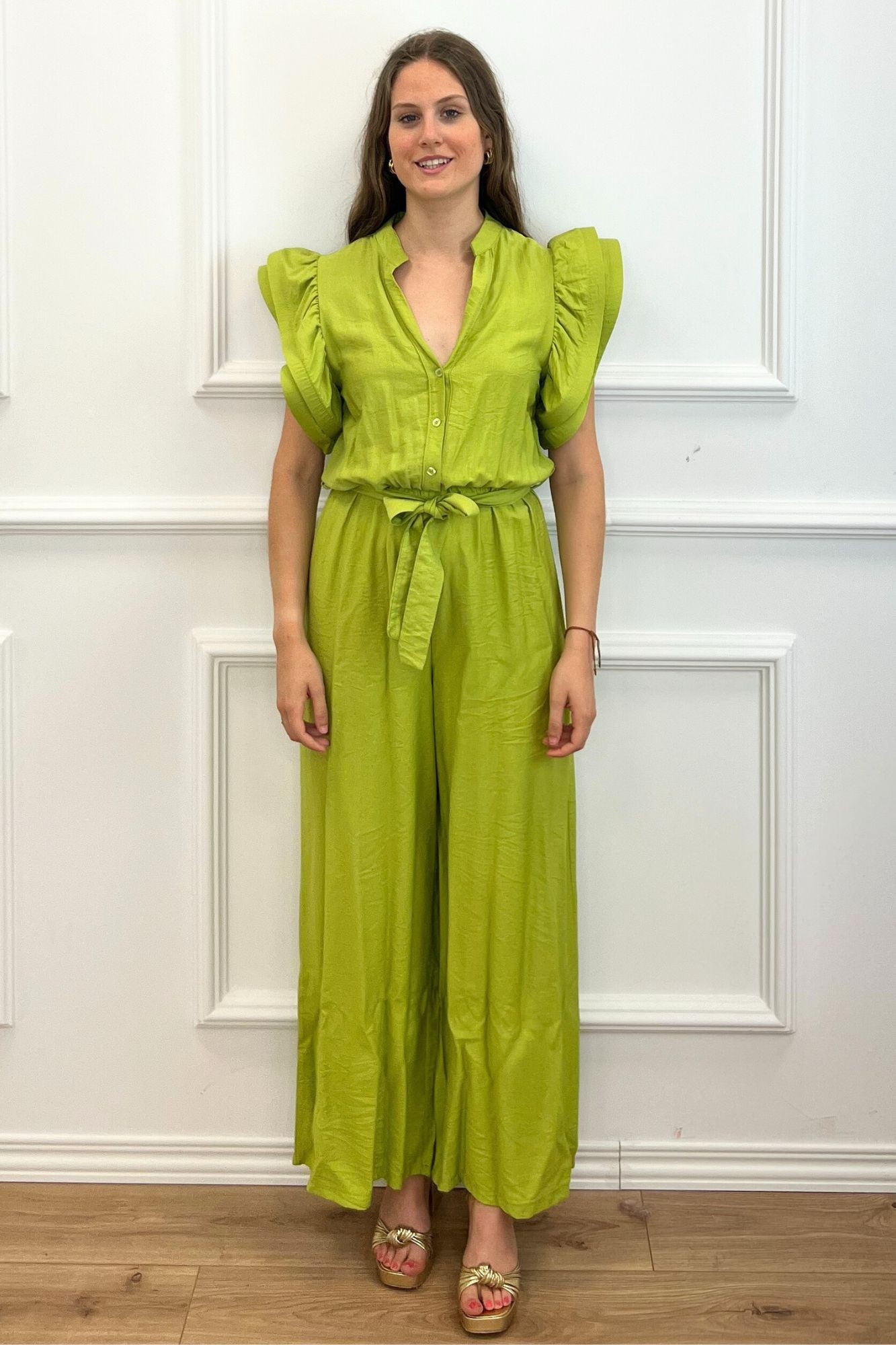 copy of VESTIDO DRAPEADO VOLANTE - FRESA